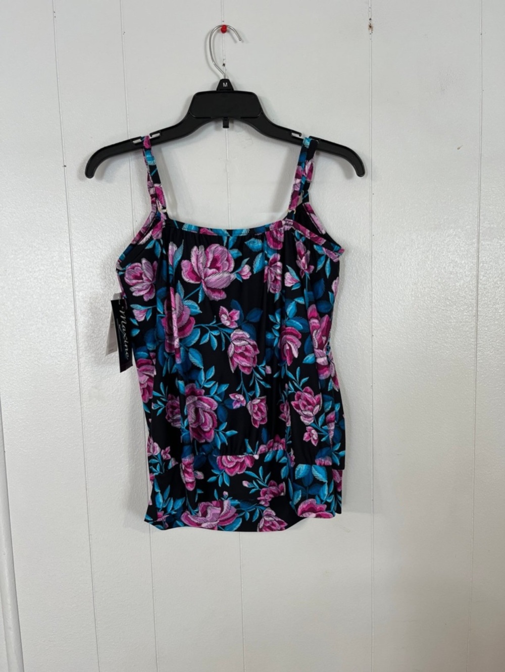 Maxine of Hollywood Women's Underwire Blouson Tankini Swimsuit Top NWT size 12 - Picture 4 of 7